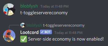 using the toggleservereconomy command