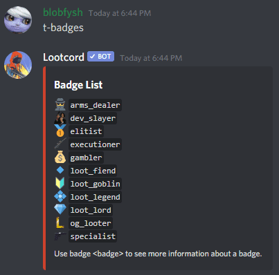 badge list