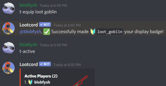 equipping a badge example